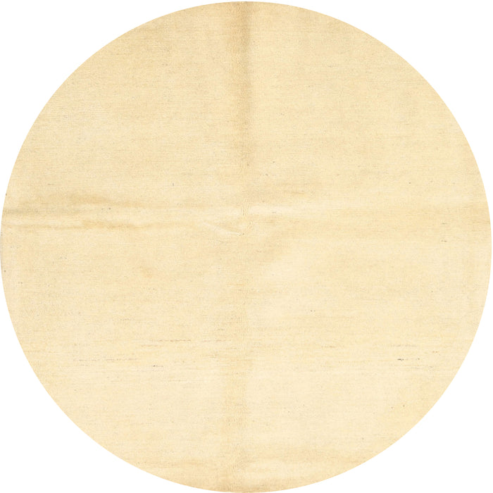 Sideview of Contemporary Sun Yellow Solid Rug, con2855