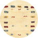 Sideview of Contemporary Sun Yellow Solid Rug, con2858