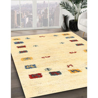 Contemporary Sun Yellow Solid Rug, con2858