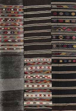 Contemporary Mid Gray Patchwork Rug, con2859