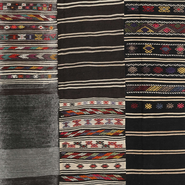 Contemporary Mid Gray Patchwork Rug, con2859