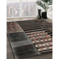 Contemporary Mid Gray Patchwork Rug, con2859