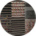 Sideview of Contemporary Mid Gray Patchwork Rug, con2859