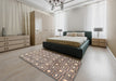 Machine Washable Contemporary Tan Brown Rug in a Bedroom, wshcon285