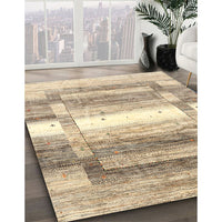 Contemporary Brown Gold Modern Rug, con2861