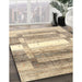 Machine Washable Contemporary Brown Gold Rug in a Family Room, wshcon2861