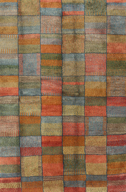 Contemporary Dark Almond Brown Modern Rug, con2862