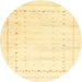 Sideview of Contemporary Mustard Yellow Solid Rug, con2864