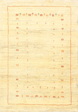 Contemporary Mustard Yellow Solid Rug, con2864