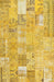 Contemporary Yellow Patchwork Rug, con2865