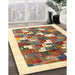 Contemporary Sienna Brown Solid Rug in Family Room, con2866