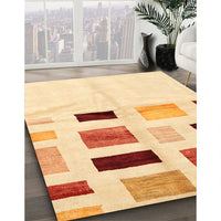 Contemporary Sun Yellow Solid Rug, con2867