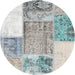 Square Machine Washable Contemporary Gainsboro Gray Rug, wshcon2868