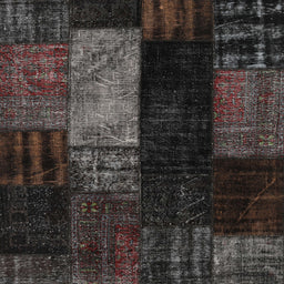 Sideview of Machine Washable Contemporary Carbon Gray Rug, wshcon2869