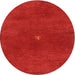 Sideview of Contemporary Neon Red Modern Rug, con2870