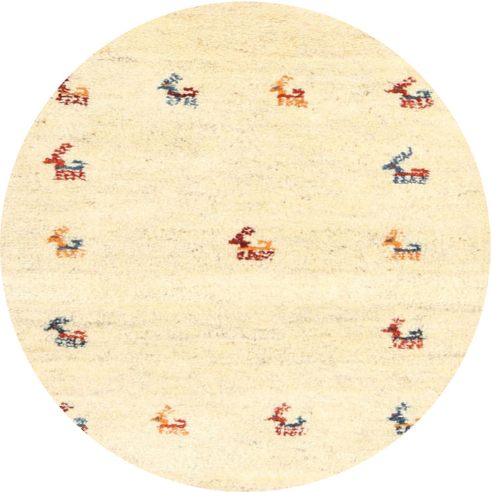 Square Machine Washable Contemporary Gold Rug, wshcon2871