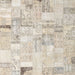 Square Contemporary Light French Beige Brown Patchwork Rug, con2872