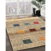 Machine Washable Contemporary Dark Gold Brown Rug in a Family Room, wshcon2873