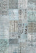 Contemporary Silver Gray Patchwork Rug, con2875