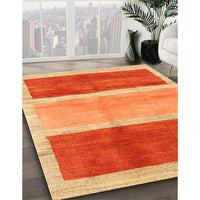 Contemporary Neon Red Modern Rug, con2876