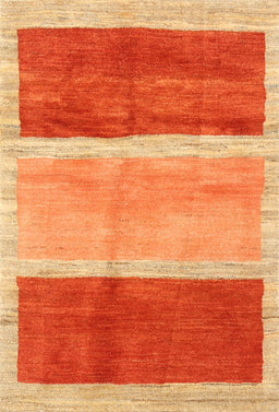 Contemporary Neon Red Modern Rug, con2876