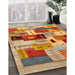 Contemporary Red Modern Rug in Family Room, con2877