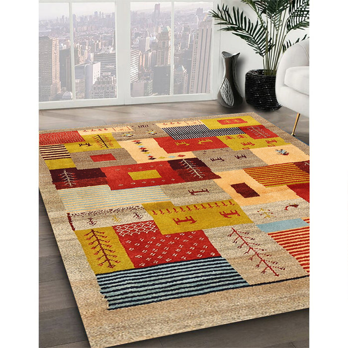 Machine Washable Contemporary Red Rug in a Family Room, wshcon2877