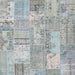 Sideview of Machine Washable Contemporary Gunmetal Gray Rug, wshcon2880