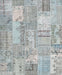 Contemporary Gunmetal Gray Patchwork Rug, con2880