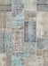 Contemporary Sage Green Patchwork Rug, con2886