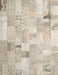 Contemporary Light French Beige Brown Patchwork Rug, con2887