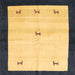 Sideview of Machine Washable Contemporary Yellow Rug, wshcon2888