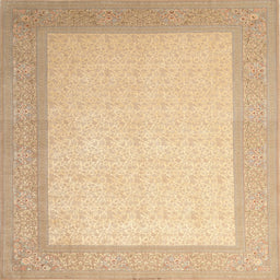 Sideview of Machine Washable Contemporary Sand Brown Rug, wshcon288