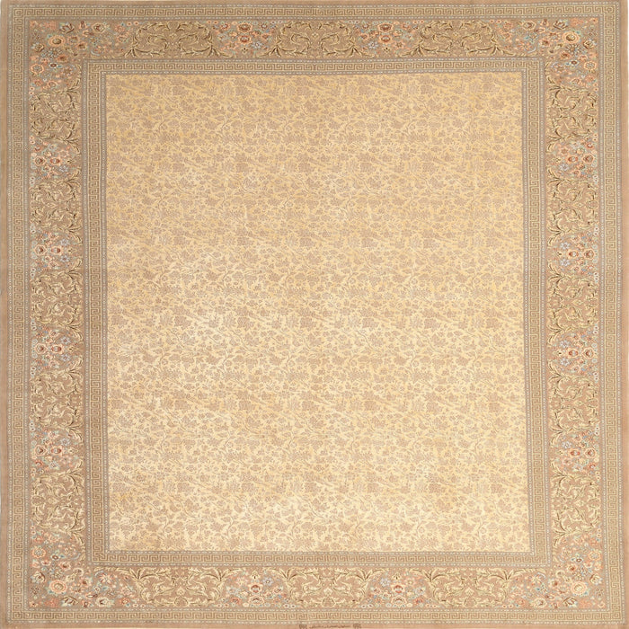 Sideview of Machine Washable Contemporary Sand Brown Rug, wshcon288