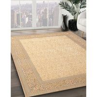 Contemporary Sand Brown Modern Rug, con288