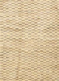 Machine Washable Contemporary Brown Gold Rug, wshcon2890