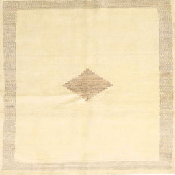 Square Contemporary Khaki Gold Solid Rug, con2891