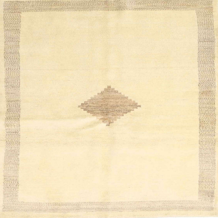 Square Contemporary Khaki Gold Solid Rug, con2891