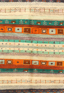 Contemporary Sienna Brown Modern Rug, con2893