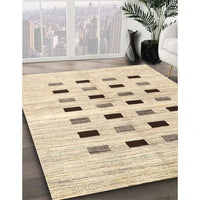 Contemporary Golden Blonde Gold Solid Rug, con2894