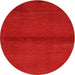 Sideview of Contemporary Neon Red Modern Rug, con2895