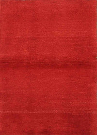 Machine Washable Contemporary Neon Red Rug, wshcon2895