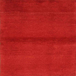 Square Contemporary Neon Red Modern Rug, con2895