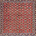 Sideview of Machine Washable Contemporary Orange Salmon Pink Rug, wshcon2896