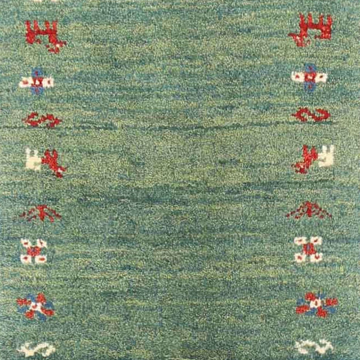 Machine Washable Contemporary Green Rug, wshcon2897