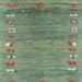 Sideview of Machine Washable Contemporary Green Rug, wshcon2897