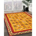 Machine Washable Contemporary Orange Rug in a Family Room, wshcon2898