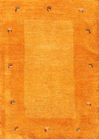 Machine Washable Contemporary Dark Orange Rug, wshcon2899