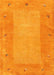 Machine Washable Contemporary Dark Orange Rug, wshcon2899