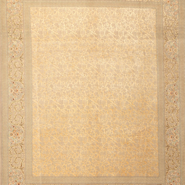 Contemporary Chrome Gold Yellow Modern Rug, con289